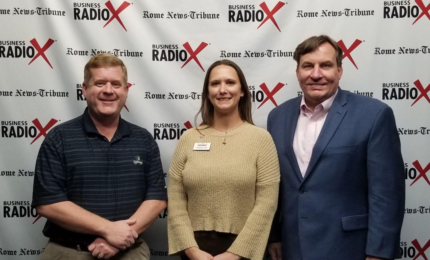 Elizabeth Huff of Home Instead Senior Care and Mark Van Leuven of Winter Wonderland Carnival and Ice Festival